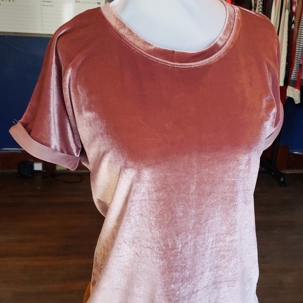 Velvet Pink Tunic Top size small
